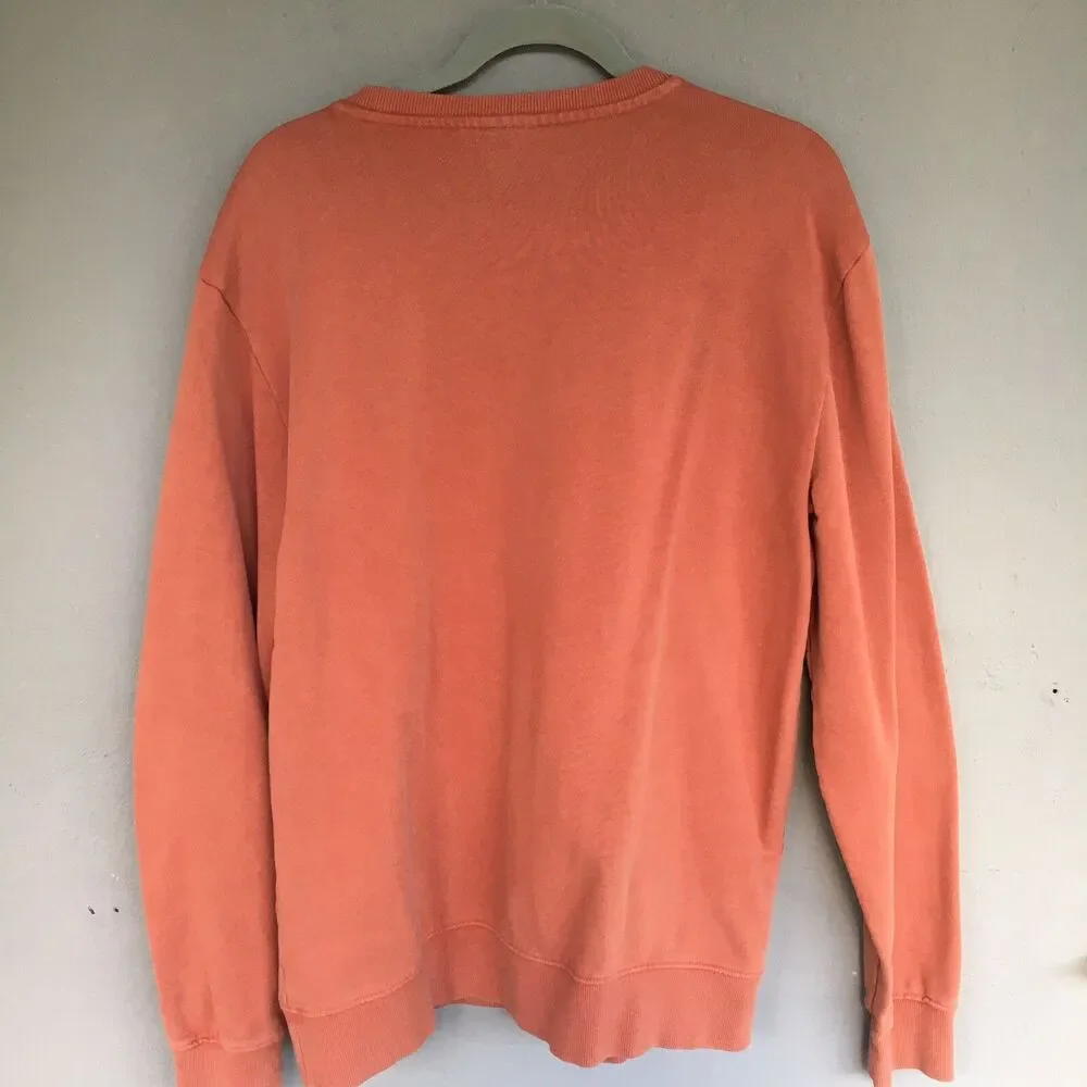 Post Malone Sweatshirt Large Burnt Orange Crewneck Stay Away Face Graphic Street
